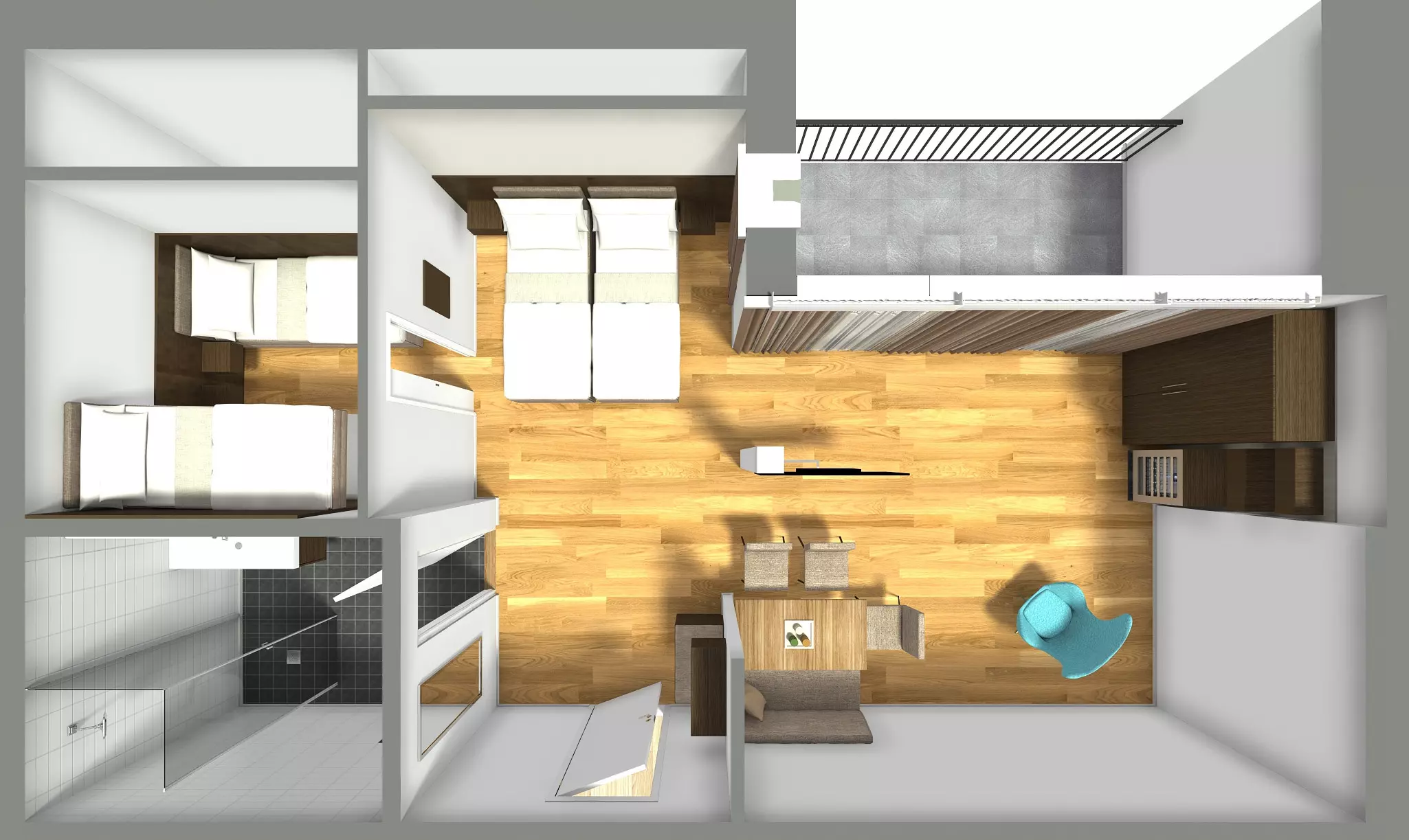 Virtueller Grundriss: Famiy.Suite